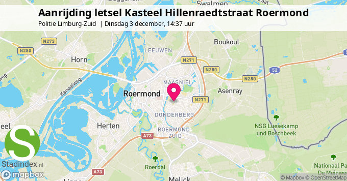 Aanrijding letsel Kasteel Hillenraedtstraat Roermond