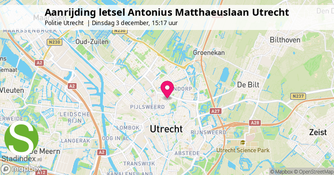 Aanrijding letsel Antonius Matthaeuslaan Utrecht