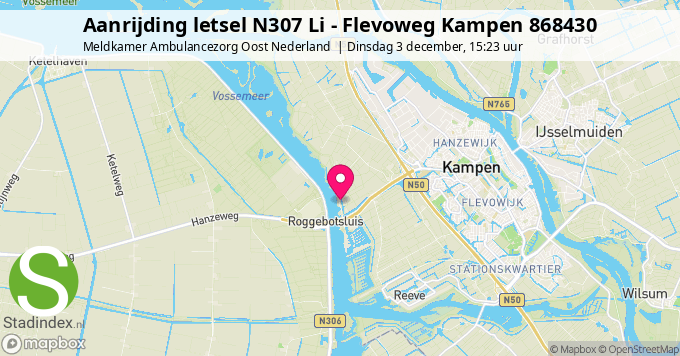 Aanrijding letsel N307 Li - Flevoweg Kampen 868430