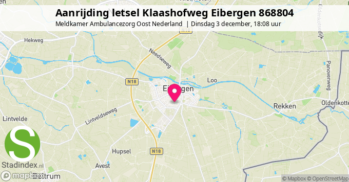 Aanrijding letsel Klaashofweg Eibergen 868804