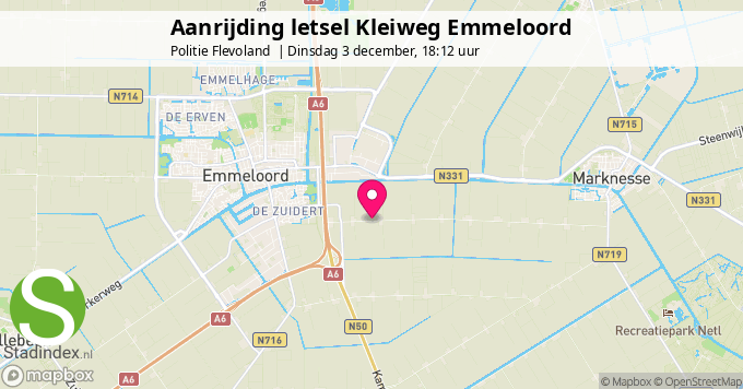 Aanrijding letsel Kleiweg Emmeloord