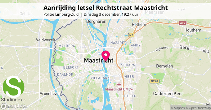 Aanrijding letsel Rechtstraat Maastricht