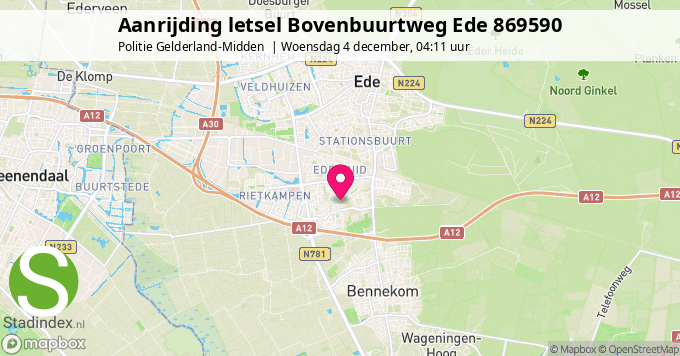 Aanrijding letsel Bovenbuurtweg Ede 869590