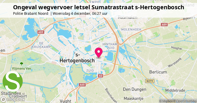 Ongeval wegvervoer letsel Sumatrastraat s-Hertogenbosch