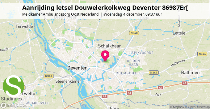 Aanrijding letsel Douwelerkolkweg Deventer 86987Er[