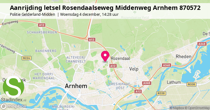 Aanrijding letsel Rosendaalseweg Middenweg Arnhem 870572