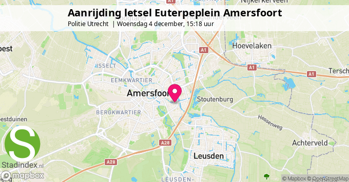 Aanrijding letsel Euterpeplein Amersfoort