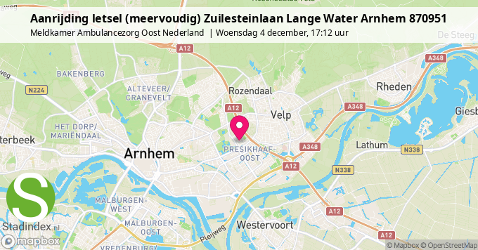 Aanrijding letsel (meervoudig) Zuilesteinlaan Lange Water Arnhem 870951