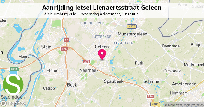 Aanrijding letsel Lienaertsstraat Geleen