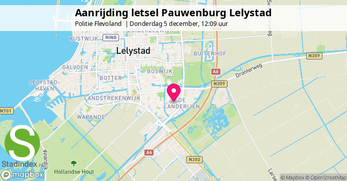 Aanrijding letsel Pauwenburg Lelystad