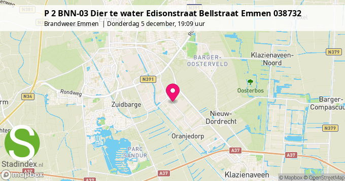 P 2 BNN-03 Dier te water Edisonstraat Bellstraat Emmen 038732