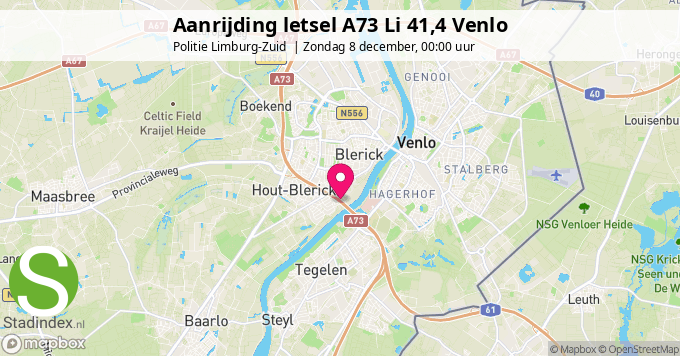 Aanrijding letsel A73 Li 41,4 Venlo