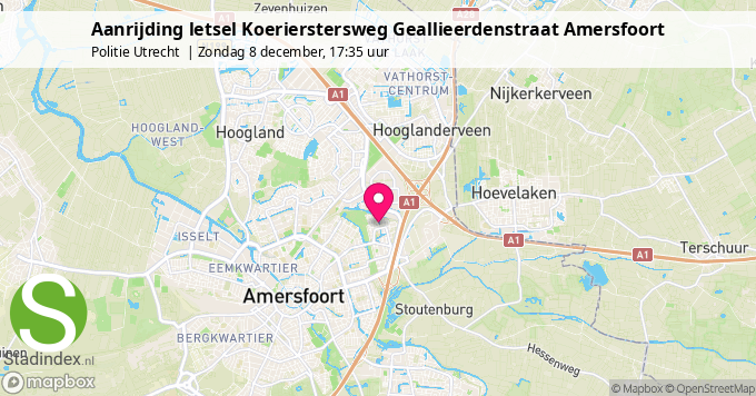 Aanrijding letsel Koerierstersweg Geallieerdenstraat Amersfoort