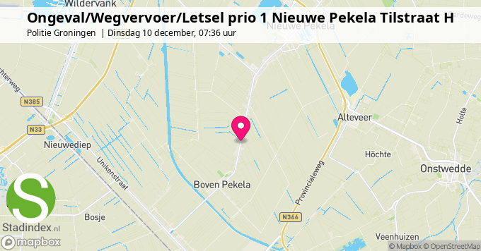 Ongeval/Wegvervoer/Letsel prio 1 Nieuwe Pekela Tilstraat H