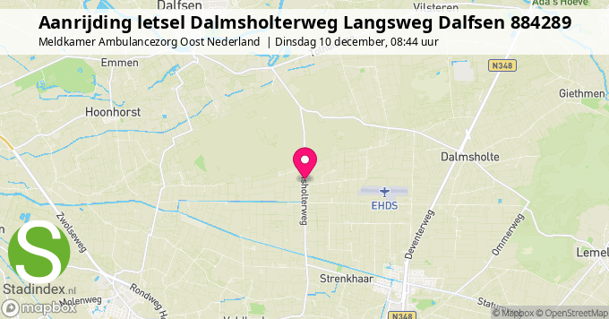 Aanrijding letsel Dalmsholterweg Langsweg Dalfsen 884289