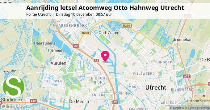 Aanrijding letsel Atoomweg Otto Hahnweg Utrecht