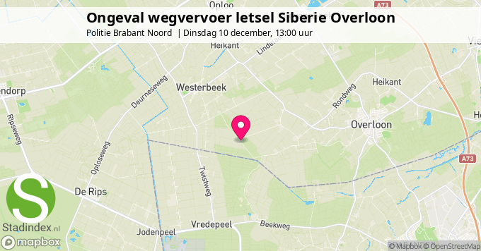 Ongeval wegvervoer letsel Siberie Overloon