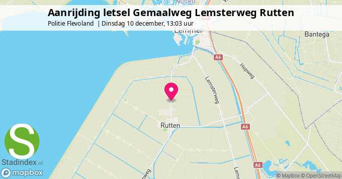 Aanrijding letsel Gemaalweg Lemsterweg Rutten