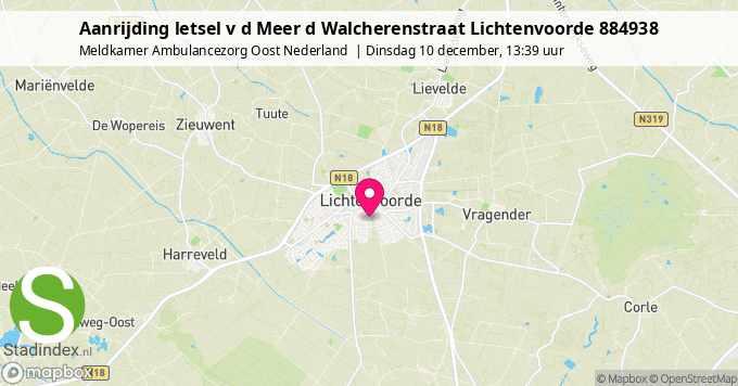 Aanrijding letsel v d Meer d Walcherenstraat Lichtenvoorde 884938