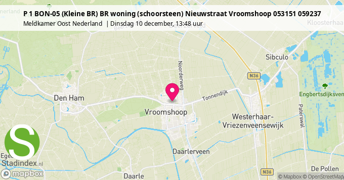 P 1 BON-05 (Kleine BR) BR woning (schoorsteen) Nieuwstraat Vroomshoop 053151 059237