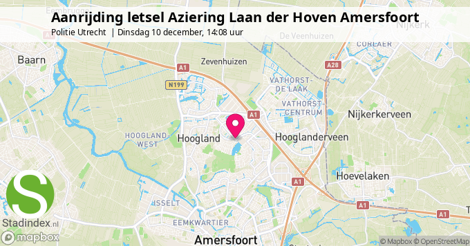 Aanrijding letsel Aziering Laan der Hoven Amersfoort