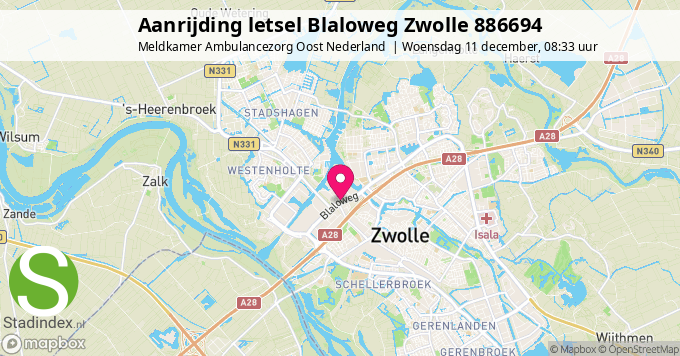 Aanrijding letsel Blaloweg Zwolle 886694