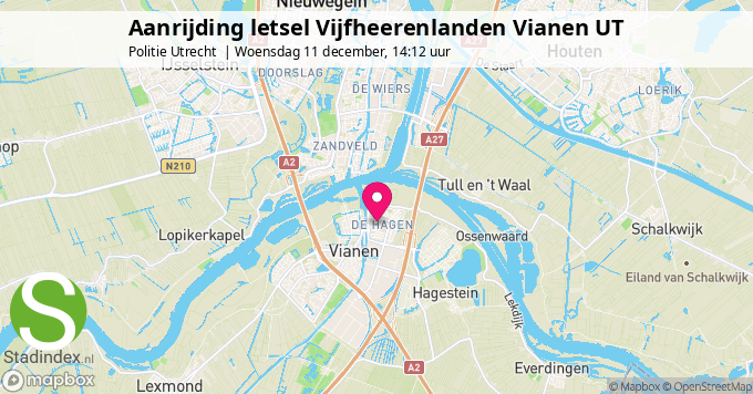 Aanrijding letsel Vijfheerenlanden Vianen UT