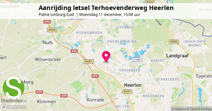 Aanrijding letsel Terhoevenderweg Heerlen