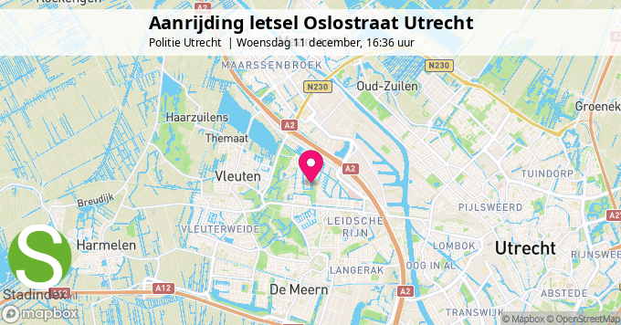 Aanrijding letsel Oslostraat Utrecht