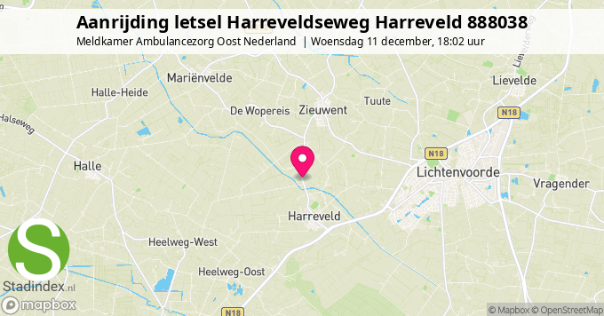 Aanrijding letsel Harreveldseweg Harreveld 888038