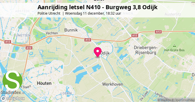 Aanrijding letsel N410 - Burgweg 3,8 Odijk