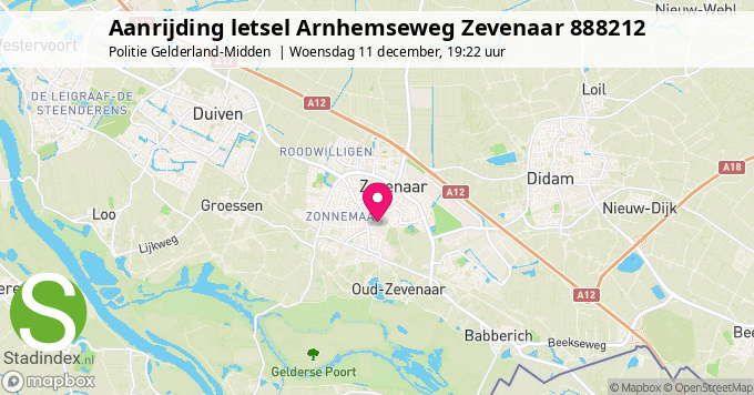 Aanrijding letsel Arnhemseweg Zevenaar 888212