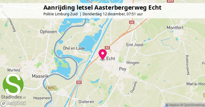 Aanrijding letsel Aasterbergerweg Echt