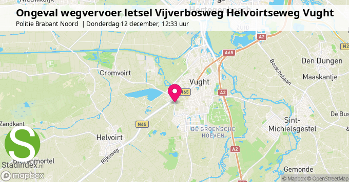 Ongeval wegvervoer letsel Vijverbosweg Helvoirtseweg Vught