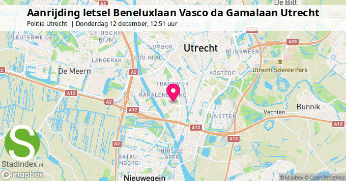 Aanrijding letsel Beneluxlaan Vasco da Gamalaan Utrecht