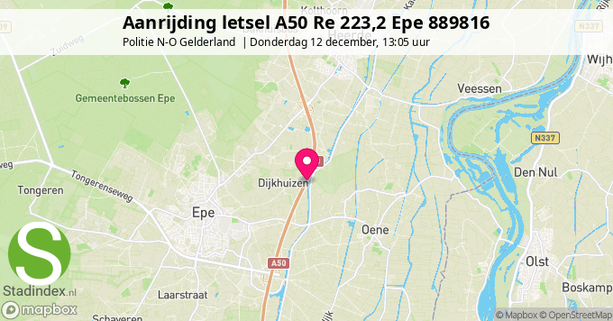 Aanrijding letsel A50 Re 223,2 Epe 889816