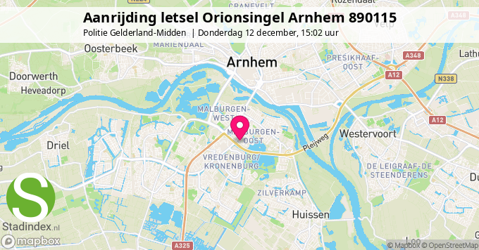 Aanrijding letsel Orionsingel Arnhem 890115