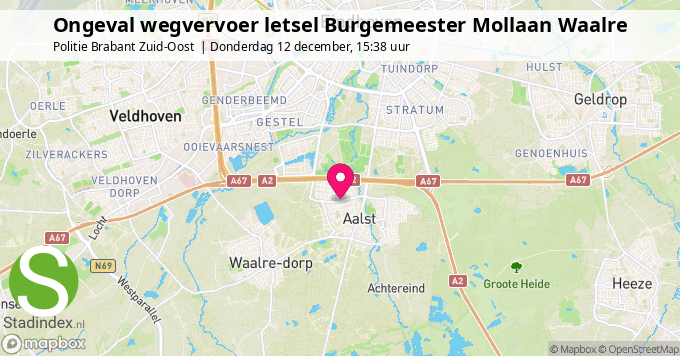 Ongeval wegvervoer letsel Burgemeester Mollaan Waalre