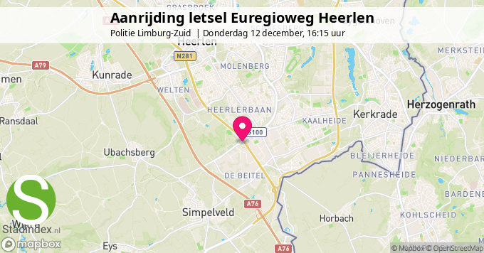 Aanrijding letsel Euregioweg Heerlen