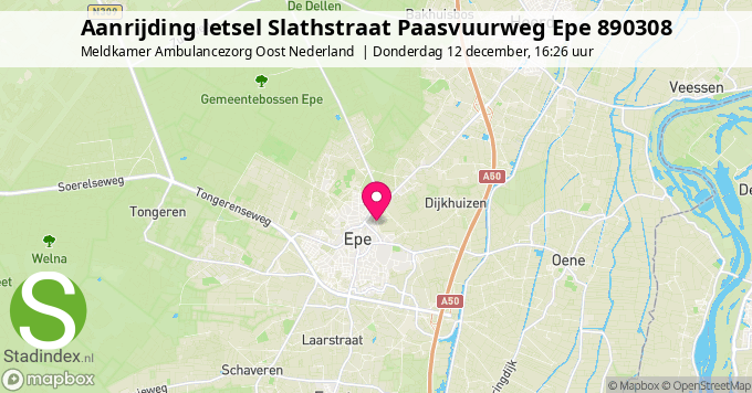 Aanrijding letsel Slathstraat Paasvuurweg Epe 890308