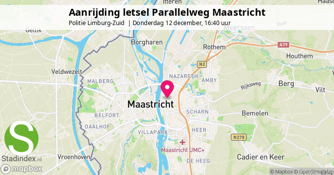 Aanrijding letsel Parallelweg Maastricht