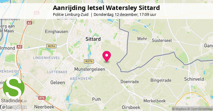 Aanrijding letsel Watersley Sittard