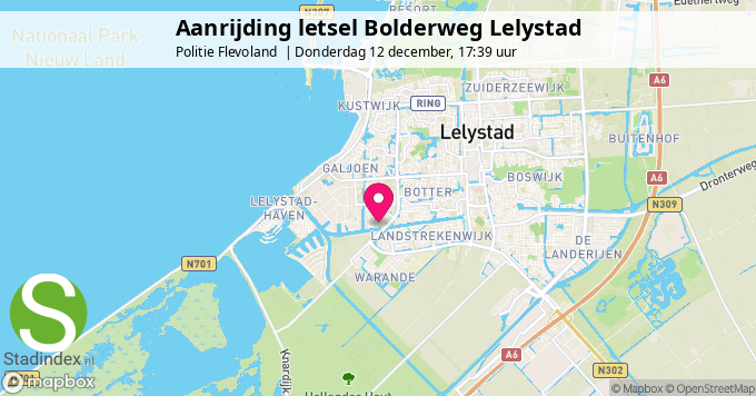 Aanrijding letsel Bolderweg Lelystad