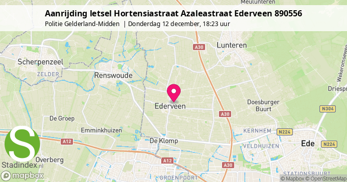 Aanrijding letsel Hortensiastraat Azaleastraat Ederveen 890556