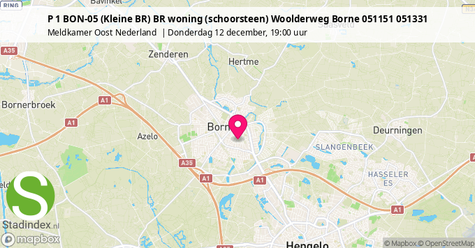 P 1 BON-05 (Kleine BR) BR woning (schoorsteen) Woolderweg Borne 051151 051331