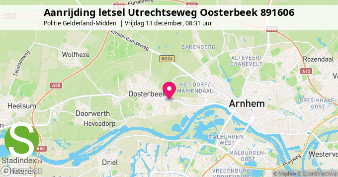 Aanrijding letsel Utrechtseweg Oosterbeek 891606