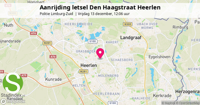 Aanrijding letsel Den Haagstraat Heerlen