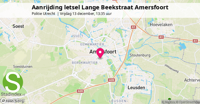 Aanrijding letsel Lange Beekstraat Amersfoort