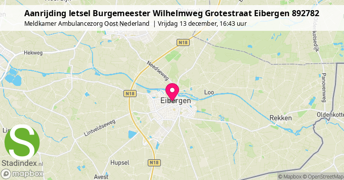 Aanrijding letsel Burgemeester Wilhelmweg Grotestraat Eibergen 892782