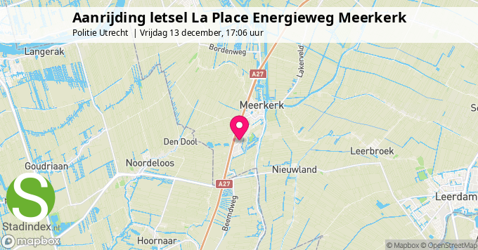 Aanrijding letsel La Place Energieweg Meerkerk